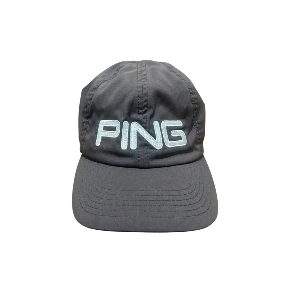 PING Adjustable Gray Golf Hat w/ White Logo Sport Sensorcool Cap